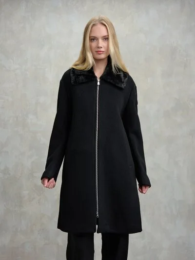 COAT WITH FUR COLLAR ELMIRA