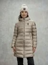 Blauer - LANGE GESTREIFTE DAUNENJACKE AGNES - Beige 301 Innen Otter - Blauer