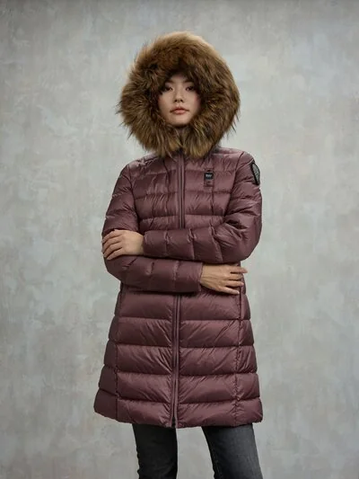 LONG DOWN JACKET WITH FUR KRISTIN