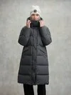 Blauer - LENA LONG DOWN JACKET FOUR POCKETS - Anthracite - Blauer