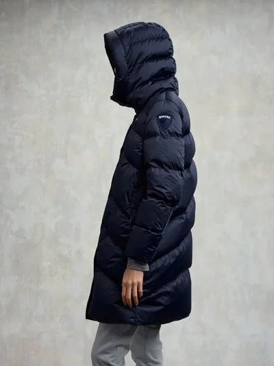 WOMEN's Opera Long Glossy Down Jacket | Blauer ®
