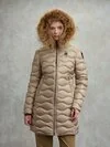 Blauer - LYNEL LONG WAVE DOWN JACKET WITH FUR - Beige 301 Inside Otter - Blauer