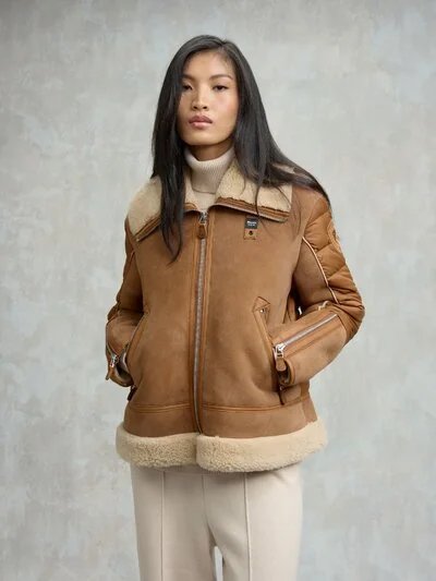 BLOUSON MOUTON ET NYLON MATELASSÉ ALHAMBRA