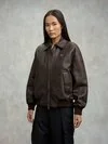 Blauer - BOMBER WITH SHIRT COLLAR CLIVE - Chestnut - Blauer