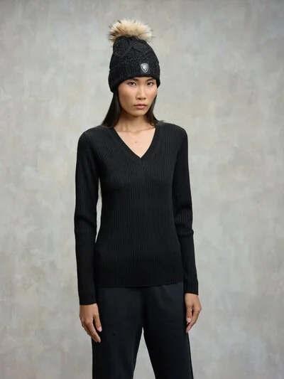 RIBBED SWEATER MAHONEY - Blauer