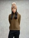 Blauer - HIGH NECK LUREX SWEATER LAWLEY - Brown 398 - Blauer