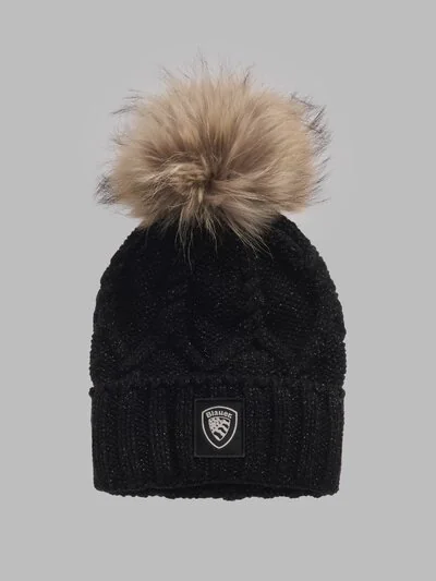 DACIA HAT WITH BRAIDS AND POM POMS_