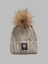 Blauer - DACIA HAT WITH BRAIDS AND POM POMS - Grey Lurex - Blauer