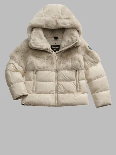 NYLON JACKET WITH ECO FUR FANEVIL JUNIOR_