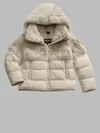 Blauer - NYLON JACKET WITH ECO FUR FANEVIL JUNIOR - Morn Grey - Blauer