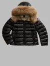 Blauer - STRIPED DOWN JACKET ARCADIA JUNIOR - Black Inside Beige 301 - Blauer
