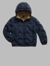 Blauer - ANGULAR-QUILTED DOWN JACKET PIER JUNIOR - Blue Inside Tobacco - Blauer