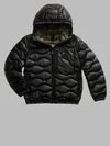 Blauer - WAVE-QUILTED DOWN JACKET BRINTON JUNIOR - Black Inside Green Forest - Blauer