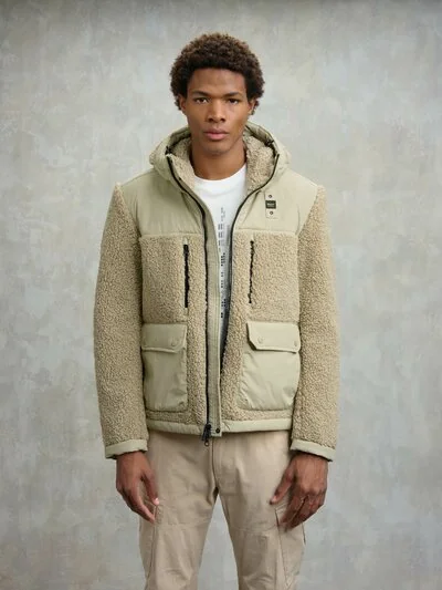 JACKET WITH ECO FUR HOOD WILCOCK - Blauer