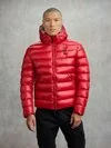 Blauer - ECO NYLON JACKET ADAMS - Blood Red Inside Beige 301 - Blauer