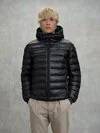 Blauer - GIUBBETTO TERMOSALDATO CON CAPPUCCIO CHARLES - Nero Interno Green 60B - Blauer