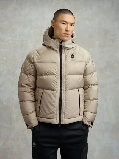 NYLON AND TASLAN DOWN JACKET RIVERDALE_