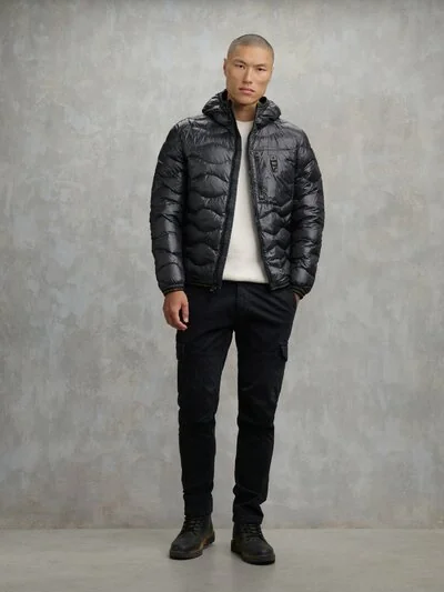 ゆ*う様   Black Down Jacket Rick Owens Hooded Peter Down Jacket in Black | SVD USA