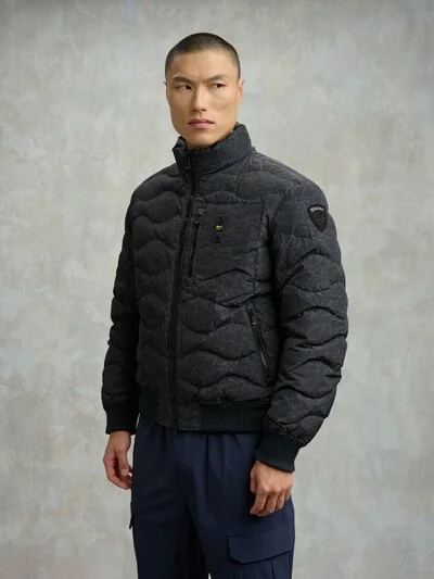 DAUNENJACKE BOMBER WAX MIT WELLEN DANIEL