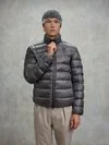 Blauer - DOWN JACKET WITH MANDARIN COLLAR BELMONT - Anthracite - Blauer