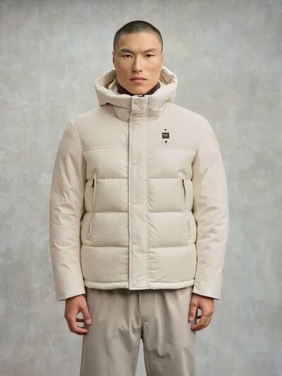 NYLON AND NEOPRENE DOWN JACKET BROOK