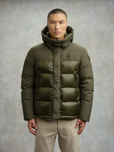 NYLON AND NEOPRENE DOWN JACKET BROOK