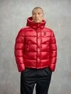 Blauer - DOWN JACKET STRIPED CLIPPER - Blood Red Inside Vermilion Red - Blauer