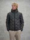 Blauer - DOWN JACKET ANGULAR PIERY - Anthracite Grey Inside Beige 301 - Blauer