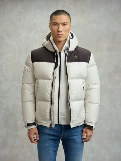 DOWN JACKET NYLON AND TASLAN BONAD