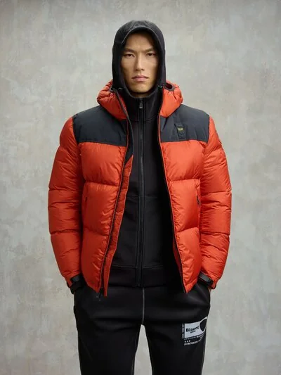 DOWN JACKET NYLON AND TASLAN BONAD