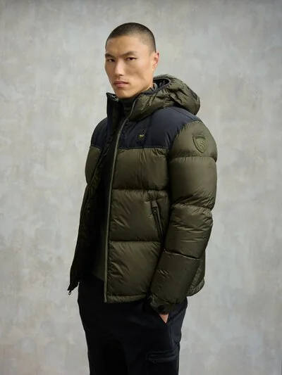 DOWN JACKET NYLON AND TASLAN BONAD