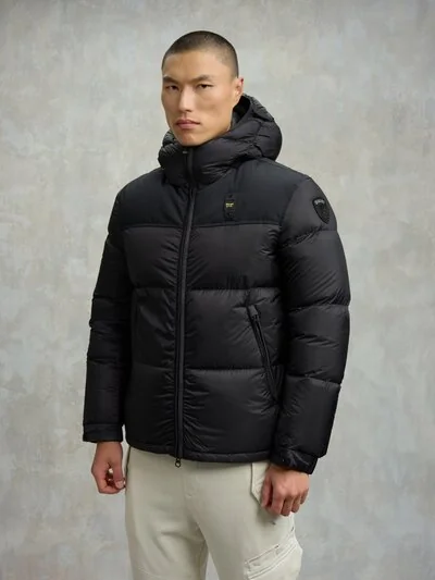 DAUNENJACKE NYLON UND TASLAN BONAD