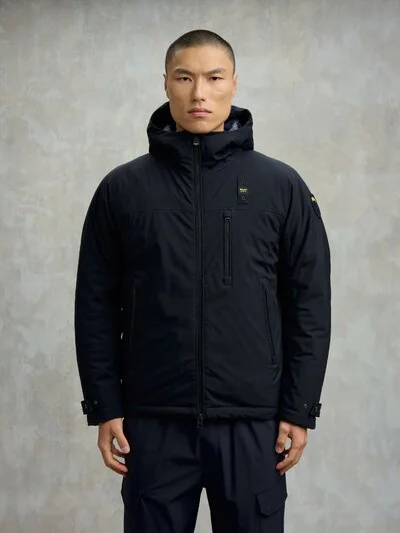 DOWN JACKET IN NEOPRENE WITH POCKET UPTON - Blauer