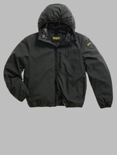 NEOPRENE DOWN JACKET WITH DERRY CHEST POCKET_1