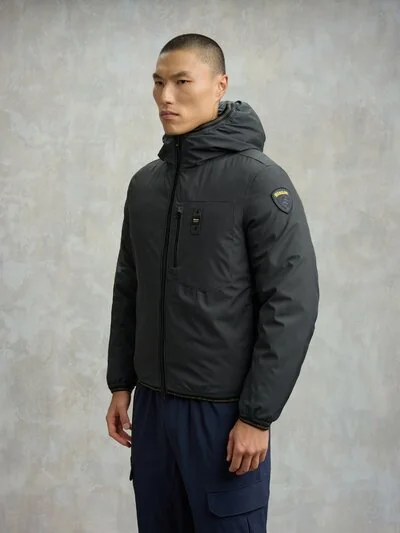 NEOPRENE DOWN JACKET WITH DERRY CHEST POCKET - Blauer