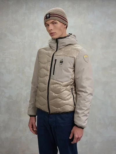 DOWN JACKET WITH MIXED PADDING ALBERT - Blauer