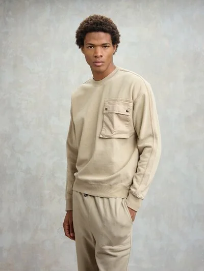 SWEATSHIRT RUNDHALS STÜCKGEFÄRBT OSGOOD