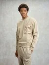 Blauer - SWEAT-SHIRT COL ROND TEINT EN PIÈCE OSGOOD - Beige 301 - Blauer