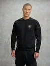 Blauer - TALBOT CREW NECK SWEATSHIRT WITH KANGAROO POCKET - Black - Blauer
