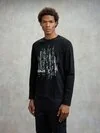 Blauer - SEATTLE DIGITAL T-SHIRT - Black - Blauer