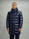 Blauer - LONG DOWN JACKET WITH HOOD CARVER - Blu Int. Blu Grecia - Blauer