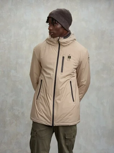 BLOUSON À BANDES AVEC FOURRURE ÉCO JARVIS