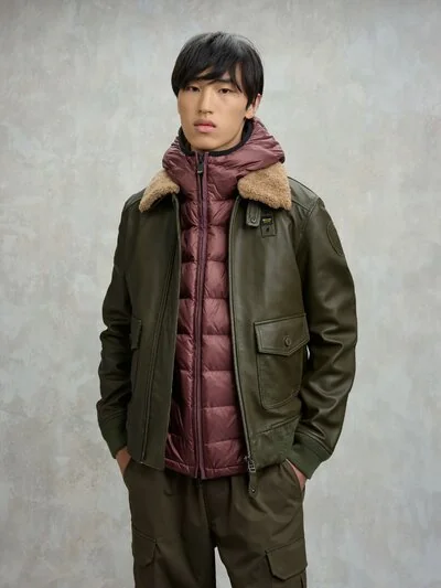 BOMBER WITH FUR COLLAR CHEITON - Blauer