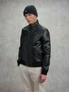 Blauer - PETREL SOFT LEATHER BOMBER - Black - Blauer