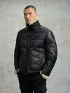 Blauer - BUMSTEAD DOWN JACKET WITH CRACKED SHEARLING - Black - Blauer