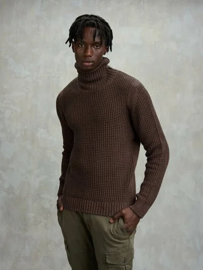 PULLOVER MIT HOHEM KRAGEN TROTTER - Blauer
