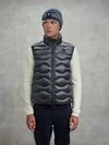 Blauer - WAVE-QUILTED VEST DANNY - Anthracite Grey Inside Beige 301 - Blauer