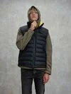 Blauer - PUFFERTECH SLEEVELESS - BLAUER X PIRELLI CAPSULE - Black Inside Yellow 232 - Blauer
