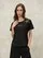 Blauer - T-SHIRT FLOWERS COURTNEY - Black - Blauer