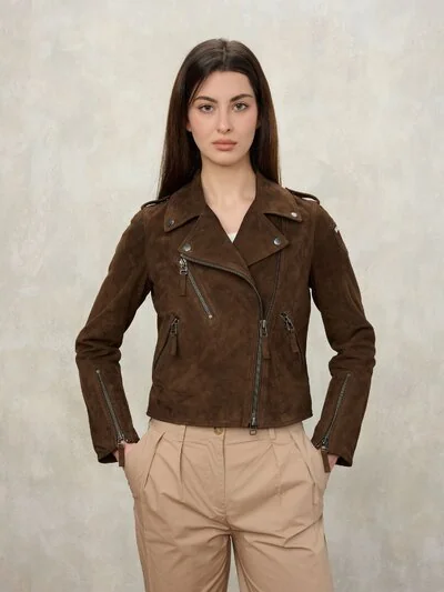 CHERRY SUEDE STUDDED JACKET - Blauer